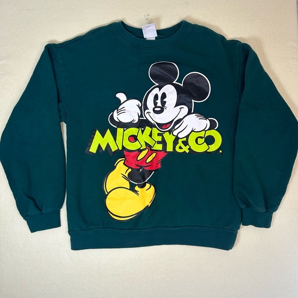 Disney Other - Disney Green Mickey and Co Sweater